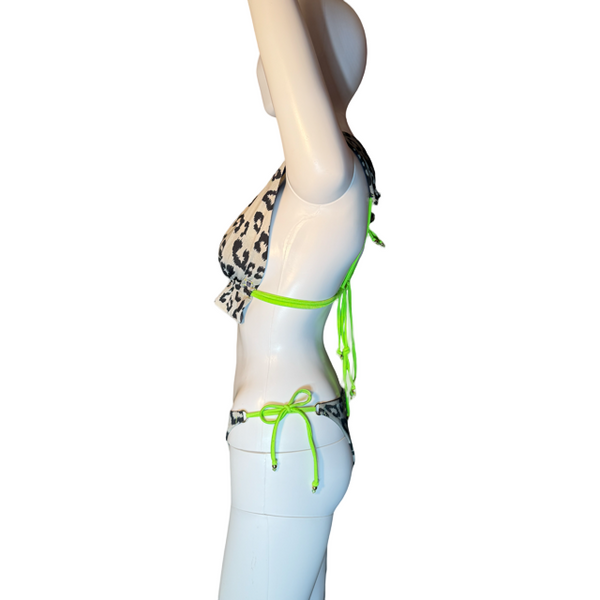 Savage Glow - Handmade Leopard Bikini with Swarovski Details | Limited Edition
